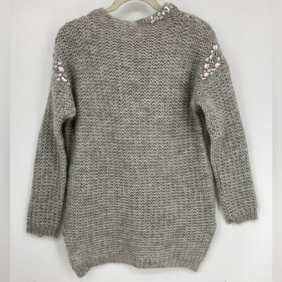 Vintage Lara Knit Kid Mohair Crystals Embellished Sweater M - Picture 8 of 12